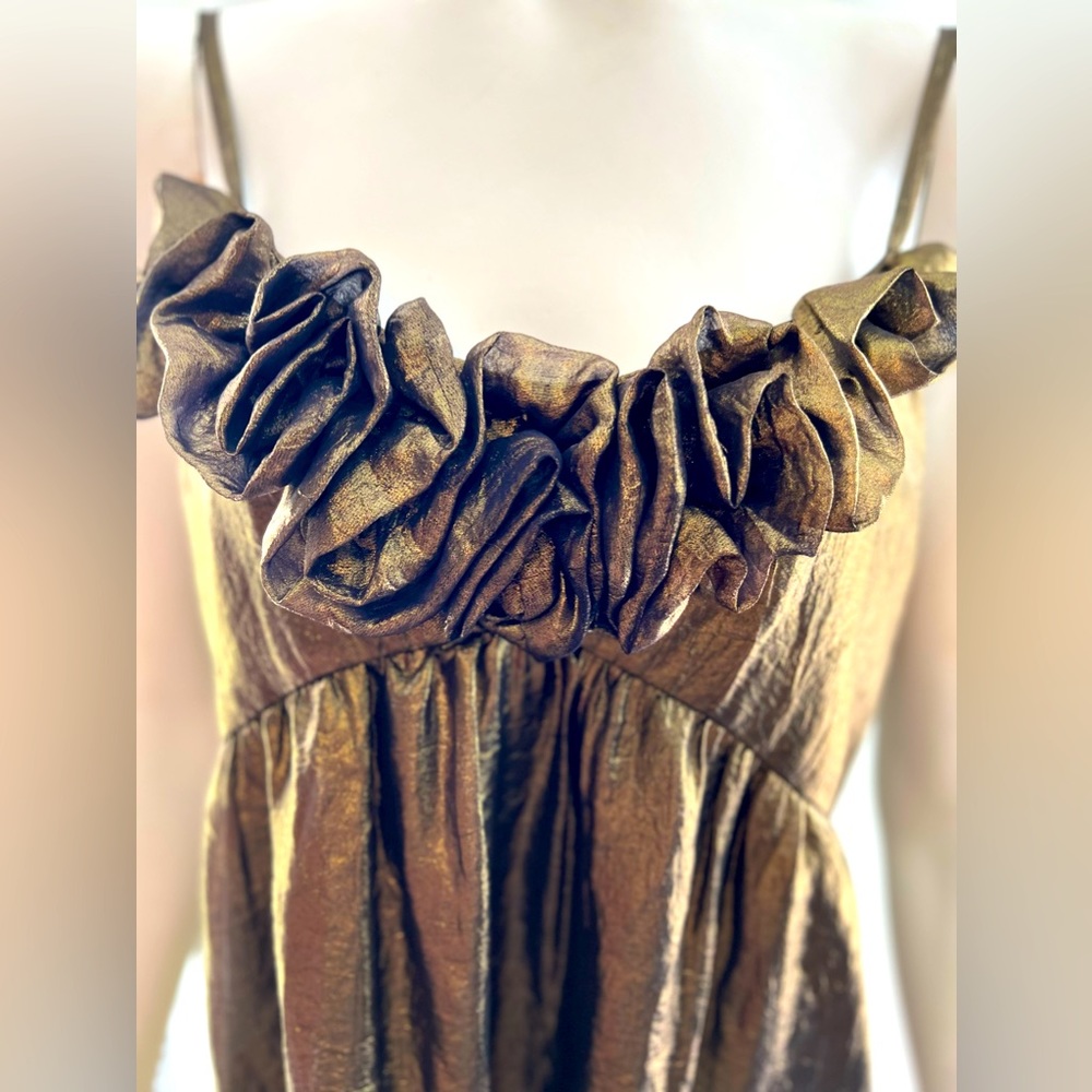 Rebecca Taylor Gold Dress New Years Eve Party Dress
